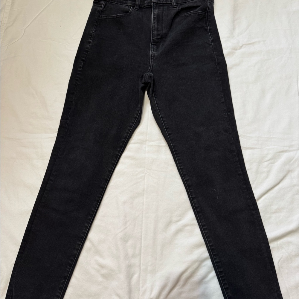 American Eagle Women’s 360° Ne(x)t Level Stretch Black Skinny Jeans Size 10